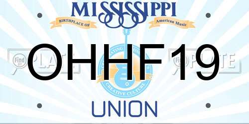 OHHF19 Mississippi License Plate