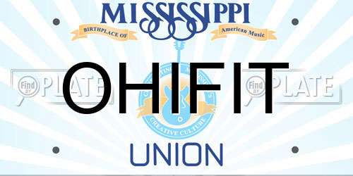 OHIFIT Mississippi License Plate