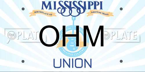 OHM Mississippi License Plate