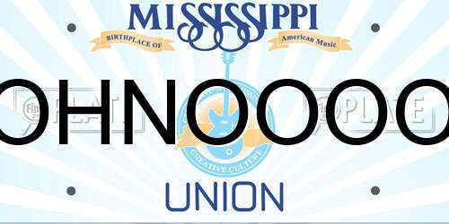 OHNOOOO Mississippi License Plate