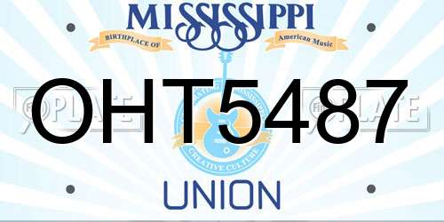 OHT5487 Mississippi License Plate