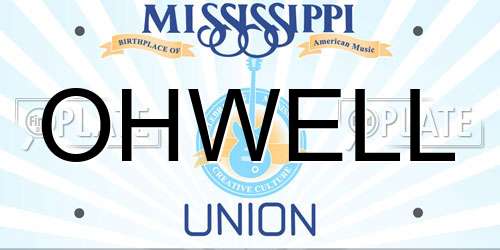 OHWELL Mississippi License Plate