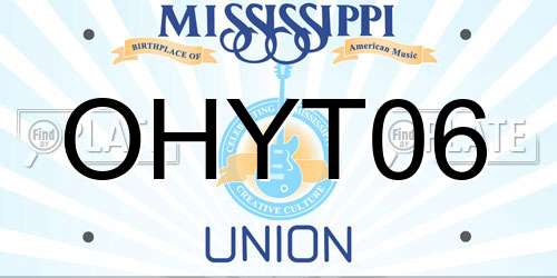 OHYT06 Mississippi License Plate