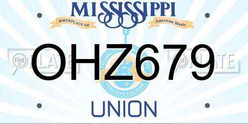OHZ679 Mississippi License Plate