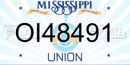 OI48491 Mississippi License Plate