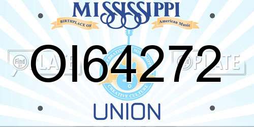 OI64272 Mississippi License Plate