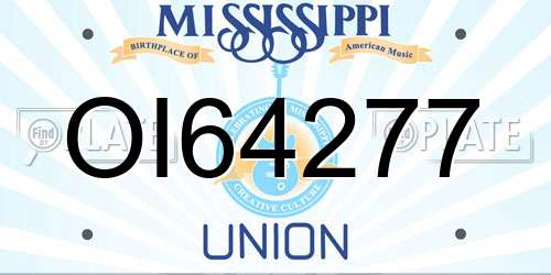 OI64277 Mississippi License Plate