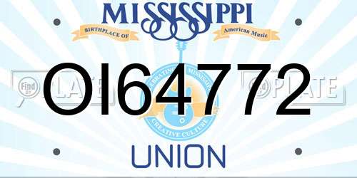 OI64772 Mississippi License Plate