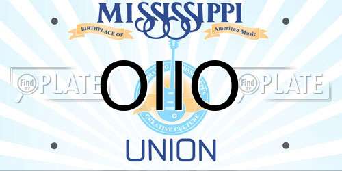 OIIO Mississippi License Plate