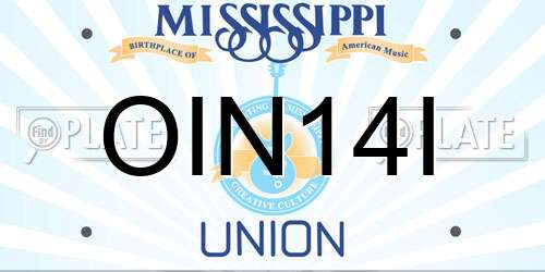OIN14I Mississippi License Plate