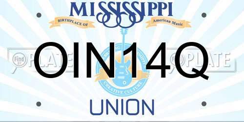 OIN14Q Mississippi License Plate