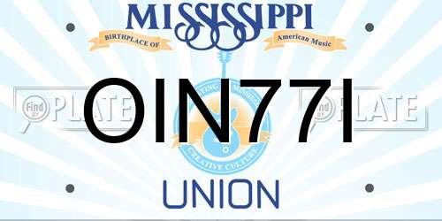 OIN77I Mississippi License Plate