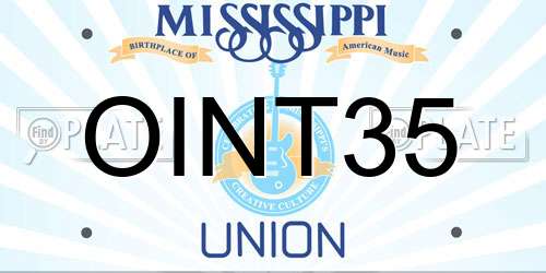 OINT35 Mississippi License Plate
