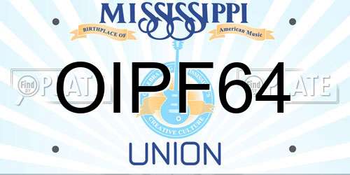 OIPF64 Mississippi License Plate