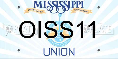 OISS11 Mississippi License Plate