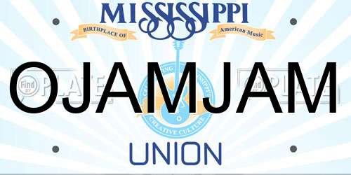 OJAMJAM Mississippi License Plate