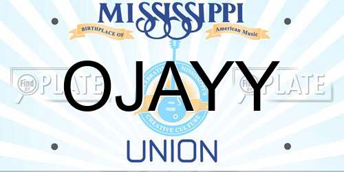 OJAYY Mississippi License Plate