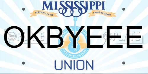 OKBYEEE Mississippi License Plate