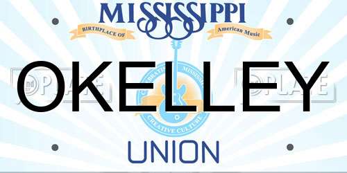 OKELLEY Mississippi License Plate