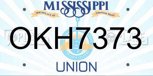 OKH7373 Mississippi License Plate