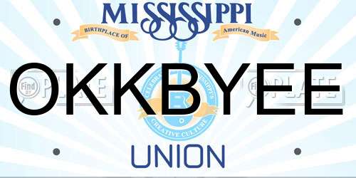 OKKBYEE Mississippi License Plate