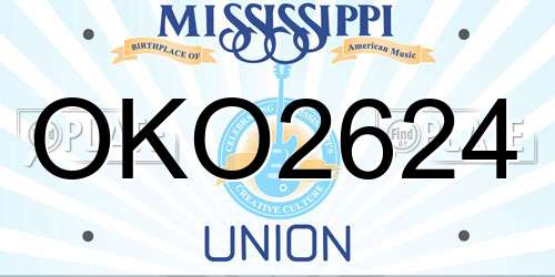 OKO2624 Mississippi License Plate