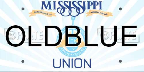 OLDBLUE Mississippi License Plate