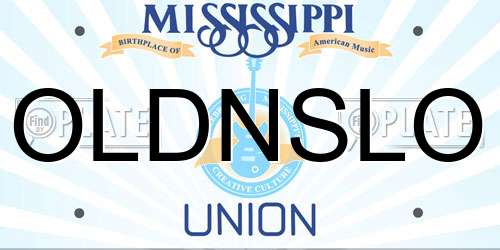 OLDNSLO Mississippi License Plate
