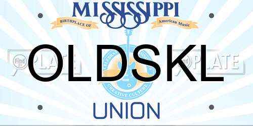 OLDSKL Mississippi License Plate