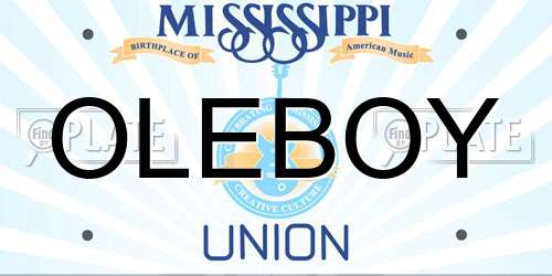 OLEBOY Mississippi License Plate