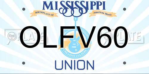 OLFV60 Mississippi License Plate