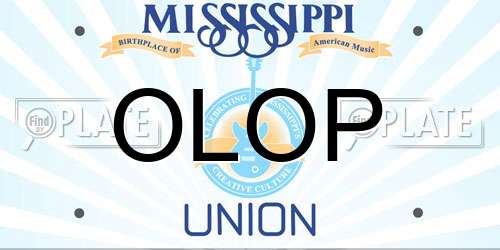 OLOP Mississippi License Plate