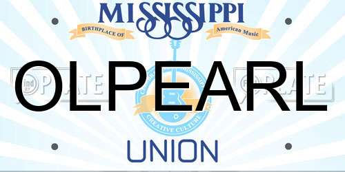 OLPEARL Mississippi License Plate