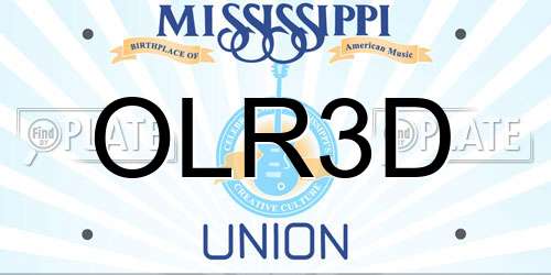 OLR3D Mississippi License Plate