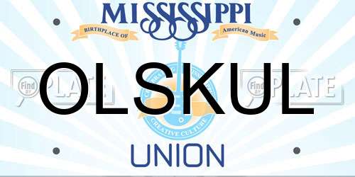 OLSKUL Mississippi License Plate