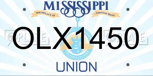 OLX1450 Mississippi License Plate