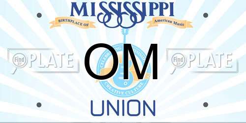 OM Mississippi License Plate