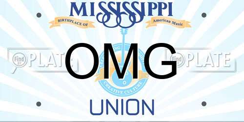 OMG Mississippi License Plate