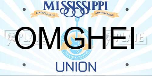 OMGHEI Mississippi License Plate