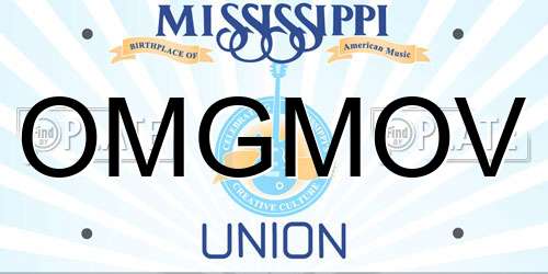 OMGMOV Mississippi License Plate