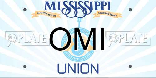 OMI Mississippi License Plate