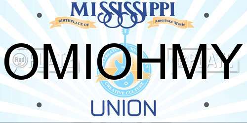 OMIOHMY Mississippi License Plate