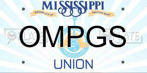OMPGS Mississippi License Plate
