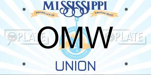 OMW Mississippi License Plate