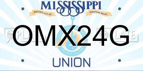 OMX24G Mississippi License Plate