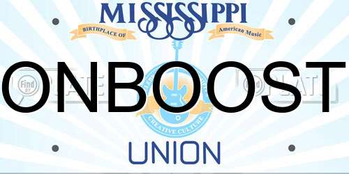ONBOOST Mississippi License Plate