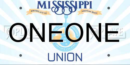 ONEONE Mississippi License Plate