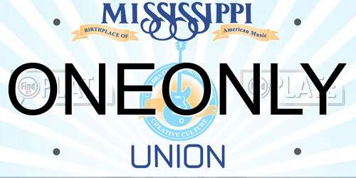 ONEONLY Mississippi License Plate