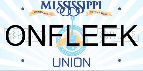 ONFLEEK Mississippi License Plate