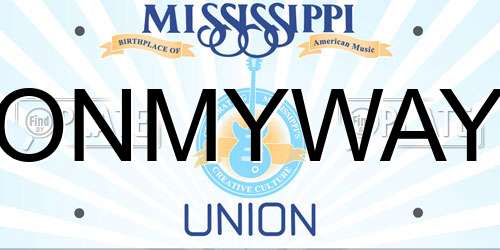 ONMYWAY Mississippi License Plate